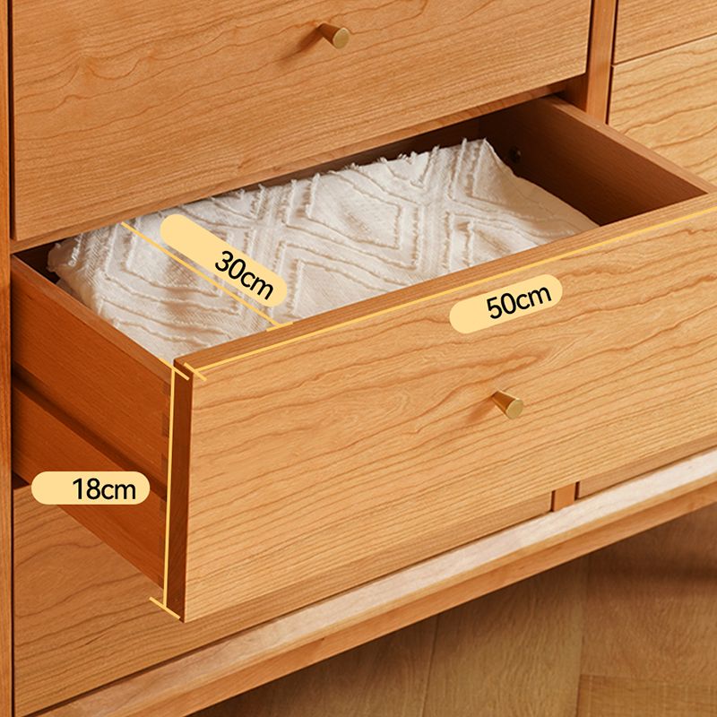 Modern Storage Chest Dresser Solid Wood Dresser with 6/9 Drawers