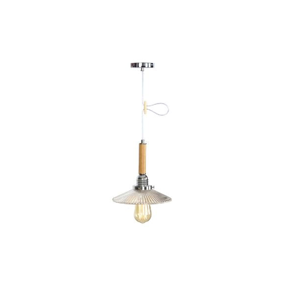 Globe/Cone/Small Bell Pendant Lighting Vintage Clear Glass 1 Licht Roségoud/Chrome hangende lamp met verstelbaar koord