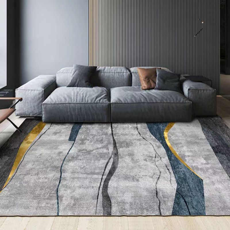 Fashionable Modern Carpet Polyester Striped Carpet Washable Carpet for Home Decor