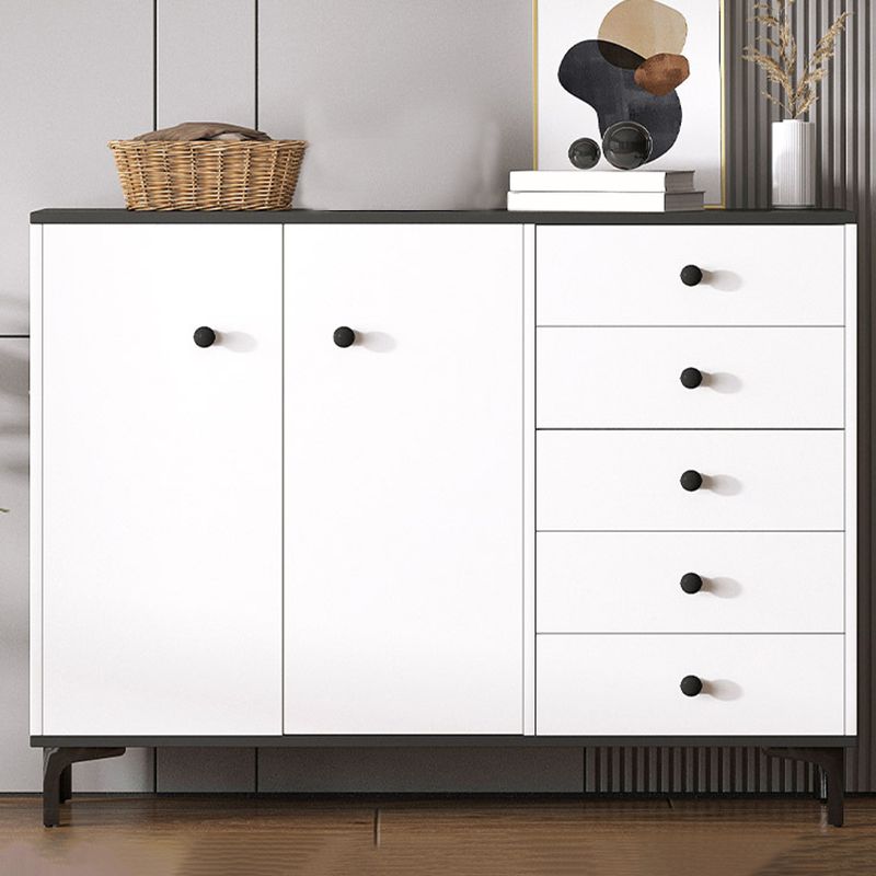 35.4'" Tall 5 - Drawer Wooden Chest, Contemporary Rectangle Accent Cabinet
