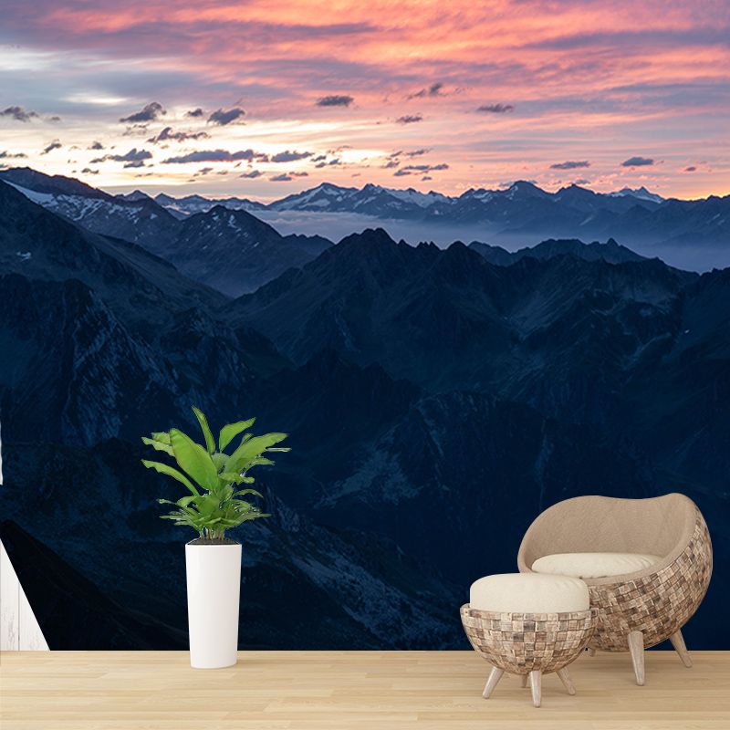 Alpine Wall Mural Stain Resistant Living Room Wall Decor, Made to Measure