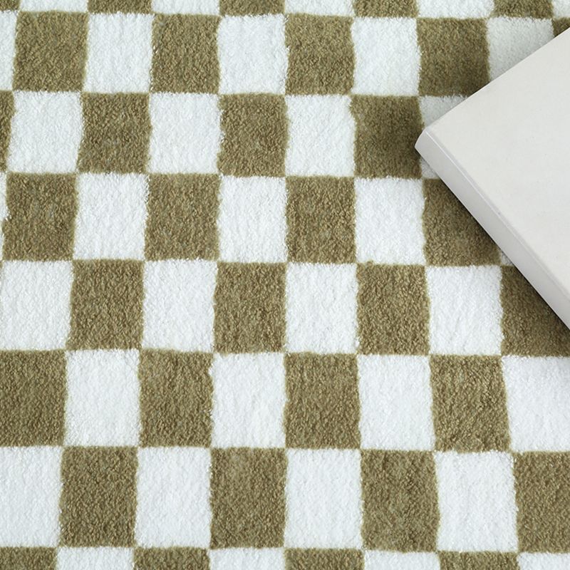 Mehrfarbiger Teppich mit Schottenmuster, minimalistischer Polyester-Teppich, rutschfeste Rückseite, Innenteppich für Wohnzimmer