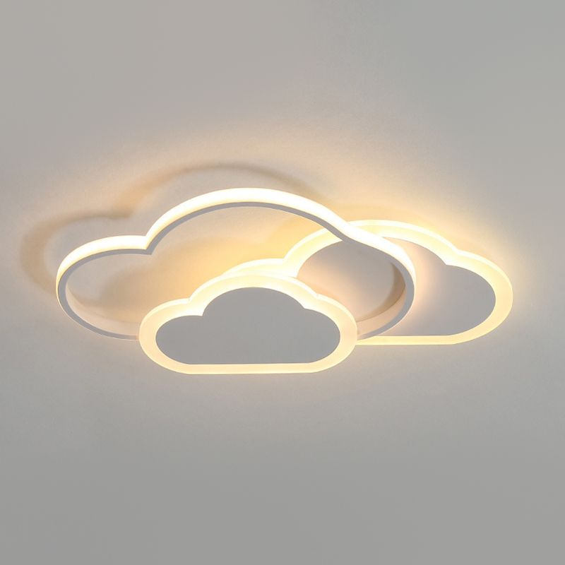 Nubes Contemporáneas Flush Metal Ligero 3-Soporte De Techo De Montaje A Ras De Luz