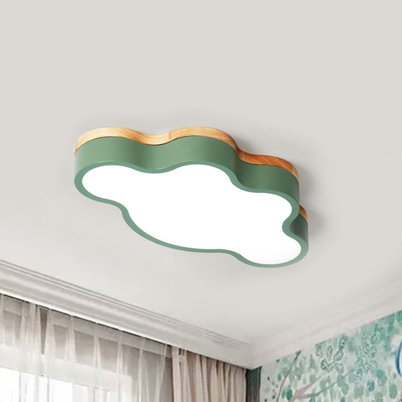 Lámpara de techo LED Macaron Loft con forma de nube acrílica para dormitorio de niños
