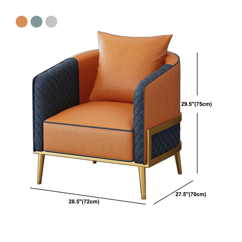 27.55" W x 29.52" H Faux Leather Sloped Arm Sofa Contemporary Standard Sofa