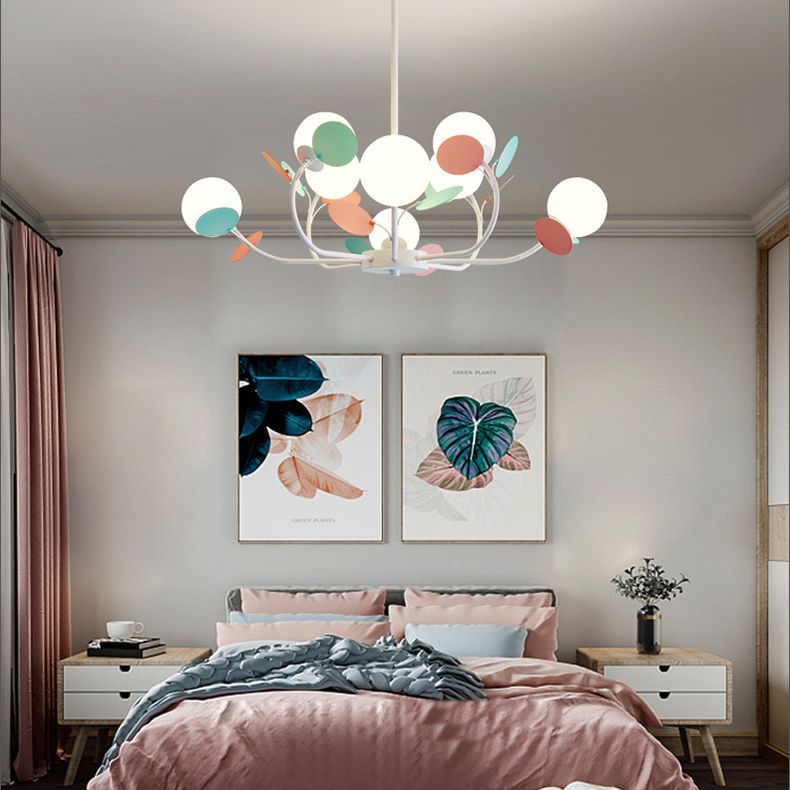 Multicolored Metal Chandelier Pendant Light Sputnik Pendant Light for Bedroom