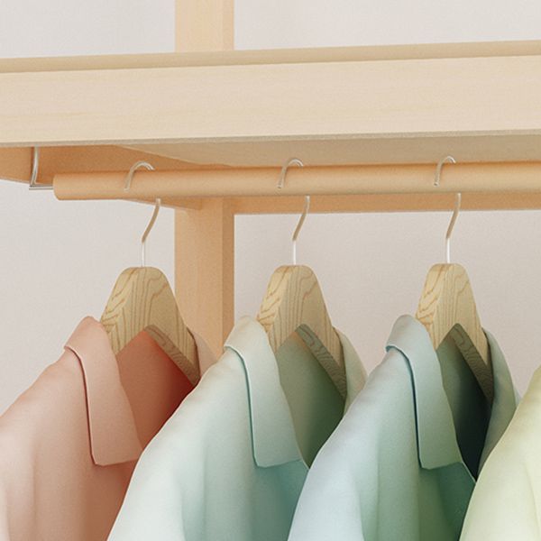 Modern Freestanding Wardrobe Closet Pine Wood Wardrobe Cabinet