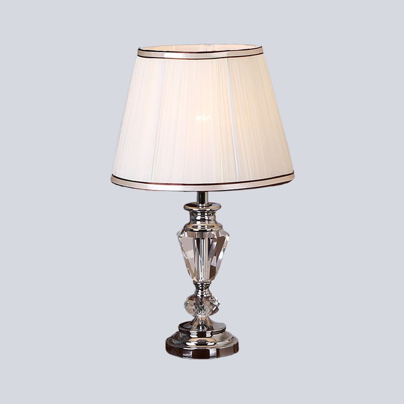Barrel Schatten Stoff Task Light Modernismus 1 Kopf rosa/weiße Nachttischlampe für Bett