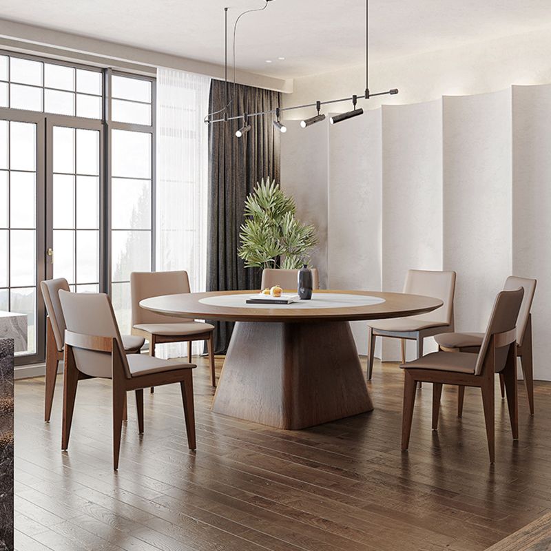 Contemporary Sintered Stone Table Round Table Set 1/6/8/9/12 Pieces Dining Set