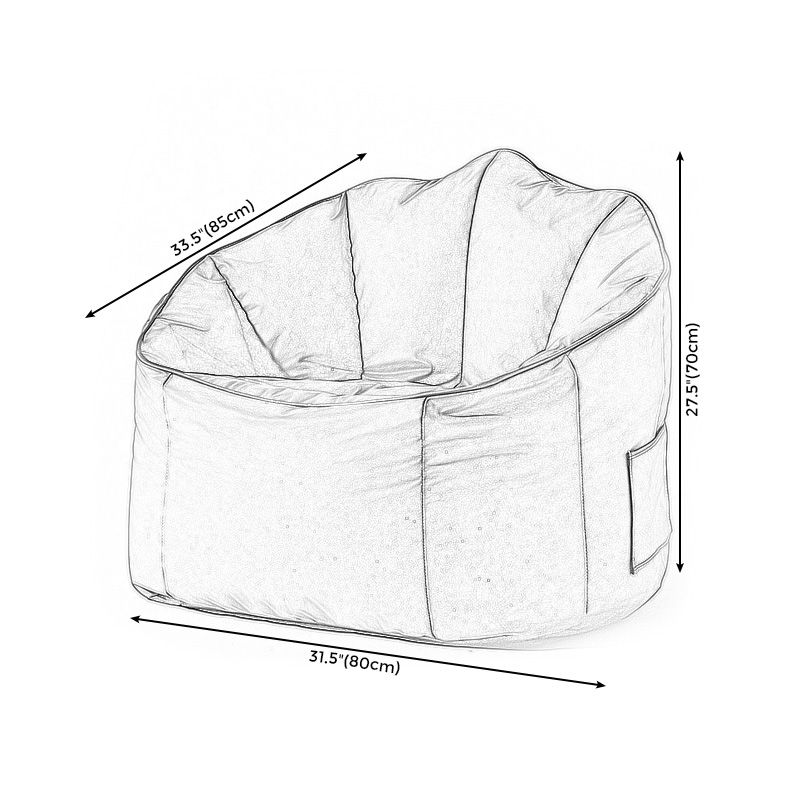 Sloped Arms Chair with Sewn Pillow Back and Storage for Apartment Chair