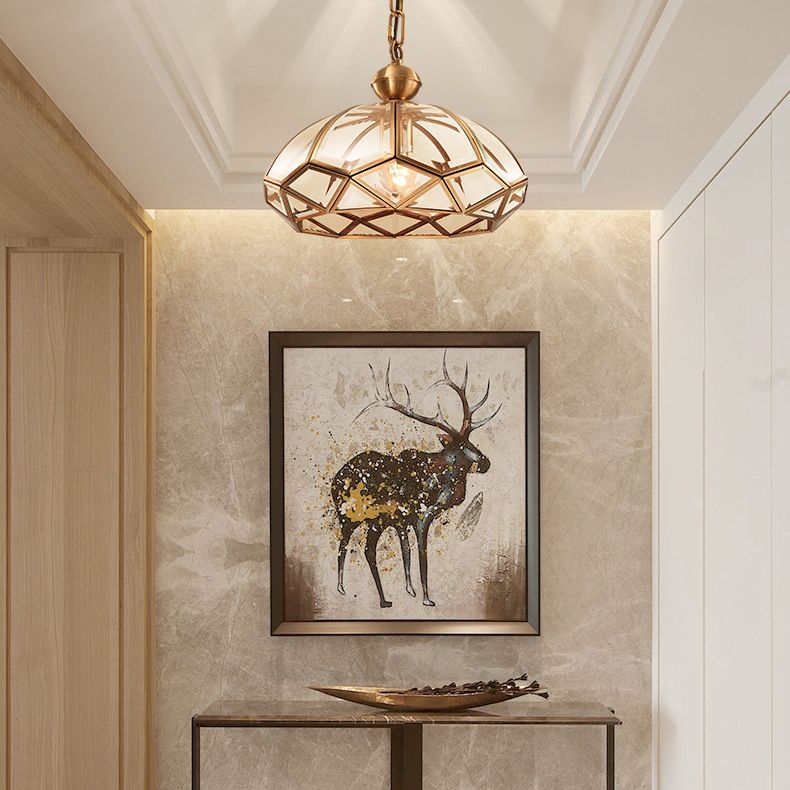 Brass Suspensited Suspensite Light Sussion tradizionale Apparecchio di illuminazione a sospensione in vetro