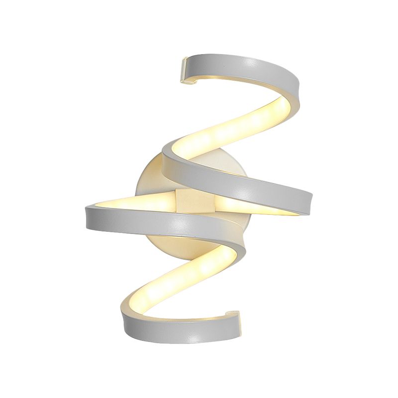 Nórdica LED Wall Donce White serpente/nota musical/Luz de montaje de pared entrelazada con sombra acrílica para sala de estar