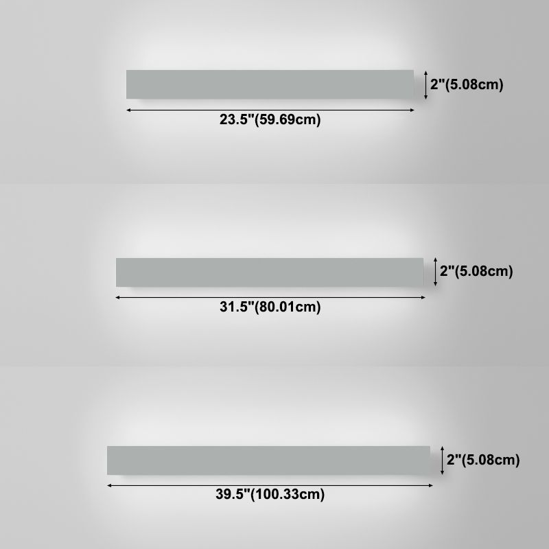 Modern Simple Simple Stile Linear Wall Sconce Metal 1 Sconces Light in White Finish