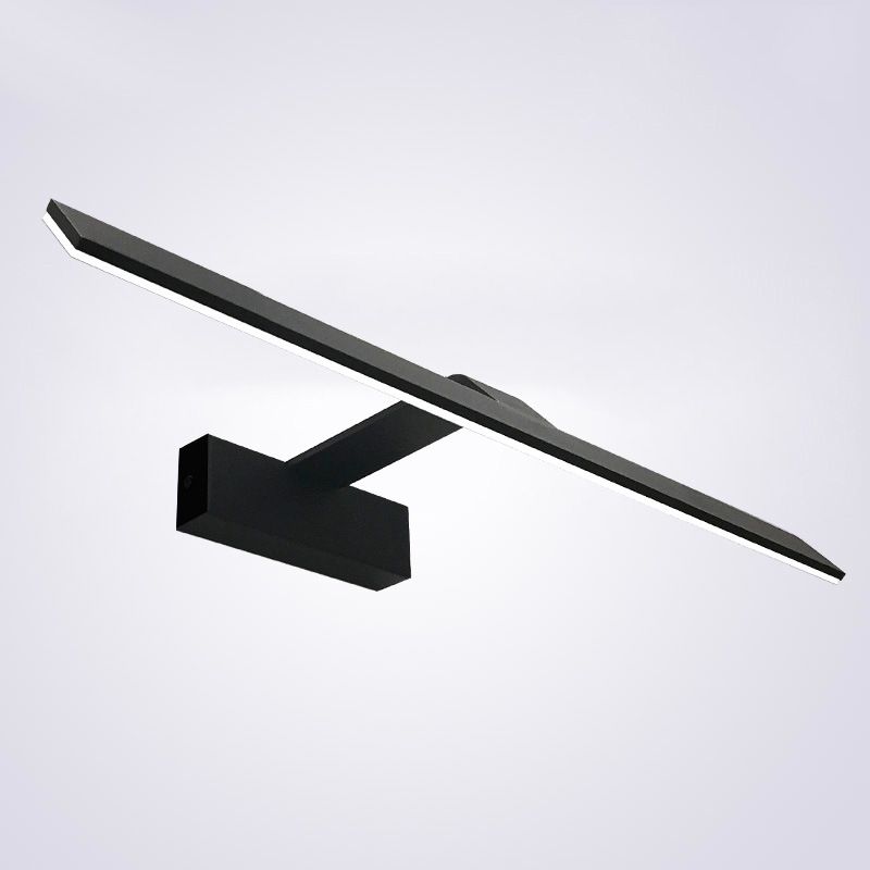 Minimalisme moderne Vanité de salle de bain en métal étanche en métal Lumières à LED acrylique linéaire