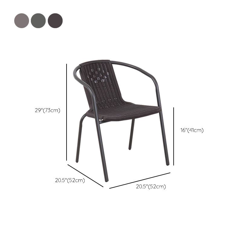 Contemporary Dining Arm Chair Indoor Metal Legs Dining Chair