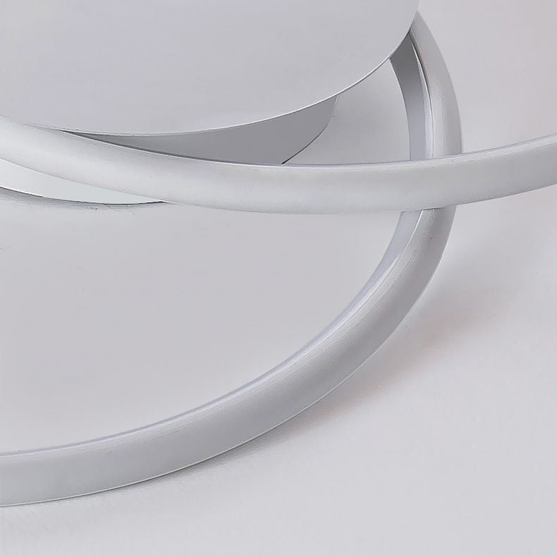 Modern Artistic LED Ceiling Light Aluminium Linear Flush Mount with Silicone Shade