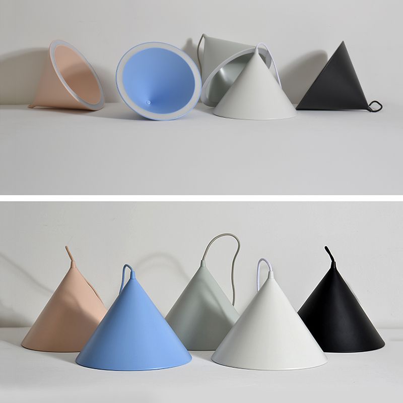 Cone Nordic Modern Pendant Light Metal 1-Light Down Lighting for Dining Room