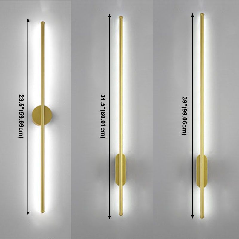 Acconde da parete da parete lineare a 1 illuminazione a 1 luce in oro
