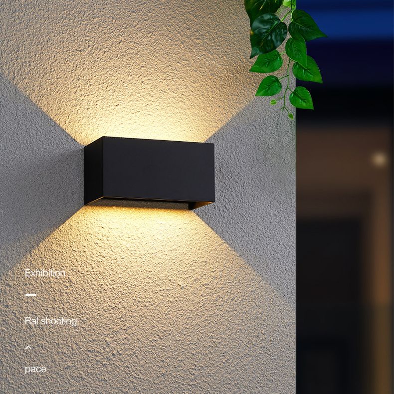 Lámpara montada en la pared rectangular Lámpara de montaje de pared de aluminio moderna para sala de estar