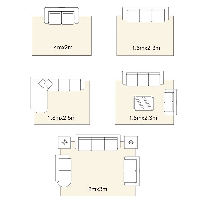 Multicolor Calming Indoor Rug Polyester Gingham Print Rug Easy Care Indoor Rug for Living Room