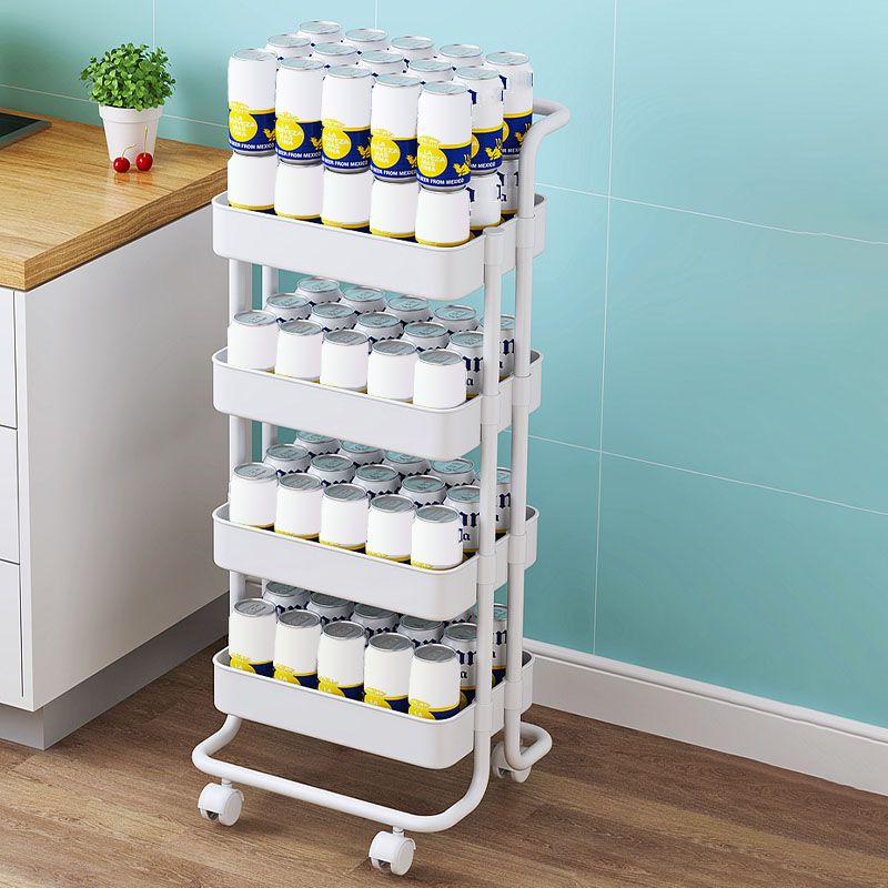 Contemporary Style Bookshelf with Caster Wheel Book Shelf for Home Office