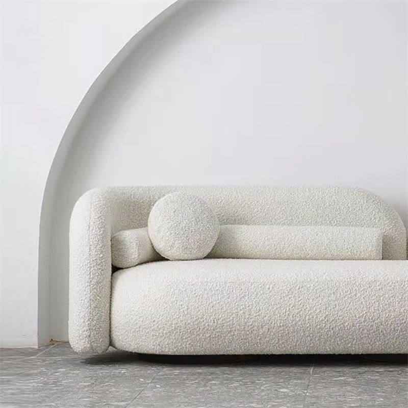 Modern Style Sofa Low Back Cushioned Sofa Padded with Sponge Cushions Sofa