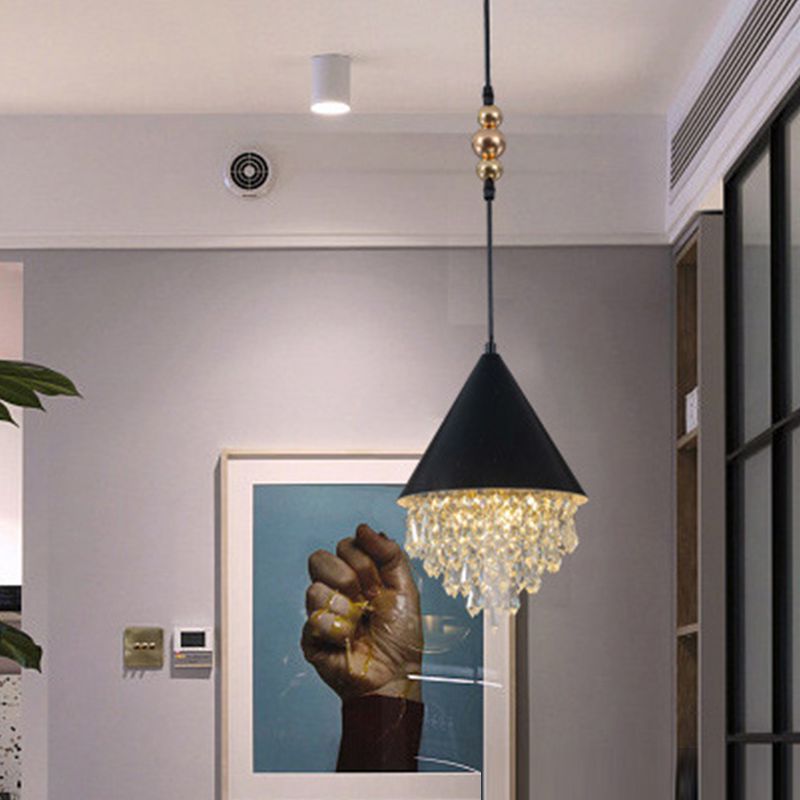 Multi Lights Geometric Suspension Pendant Modern Style Crystal Down Lighting