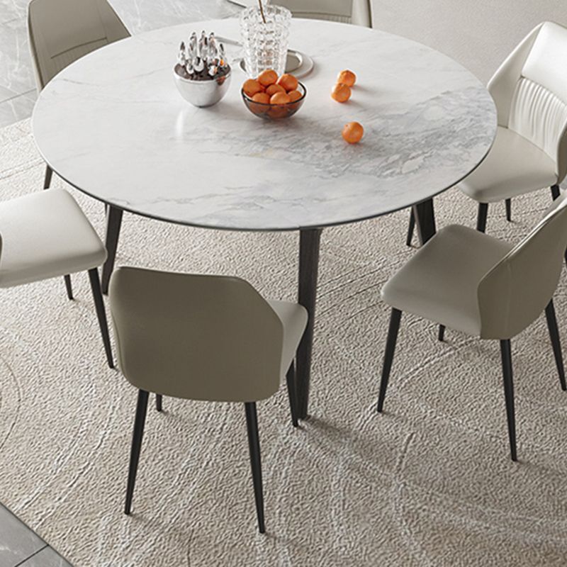 Matte Finish Stone Top Dining Table Set 1/2/5/7 Pcs Modern Dinette Set