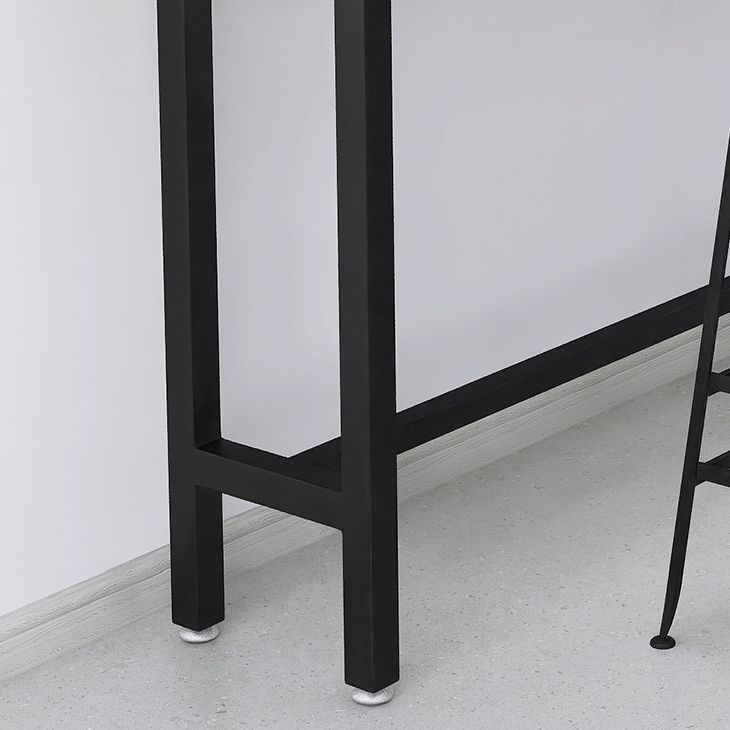 Contemporary Solid Wood Trestle Base Bar Table for Kitchen Dining Room