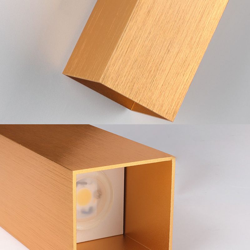 Metal Rectangle Wall Mount Lamp Simple Wall Mounted Light Fixture