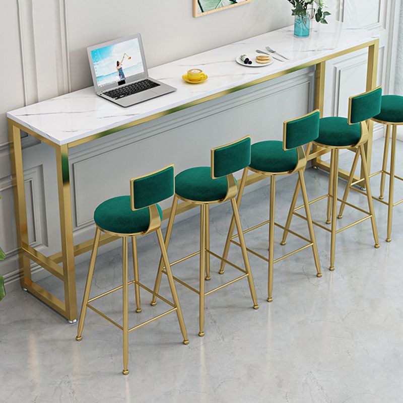 Modern Faux Marble Bar Dining Table Specialty Bar Table for Small Places