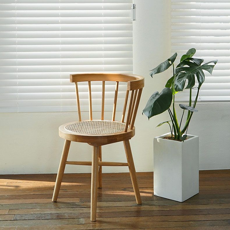 Sillas sin brazos de comedor de madera tradicional, silla lateral trasera Windsor para uso doméstico