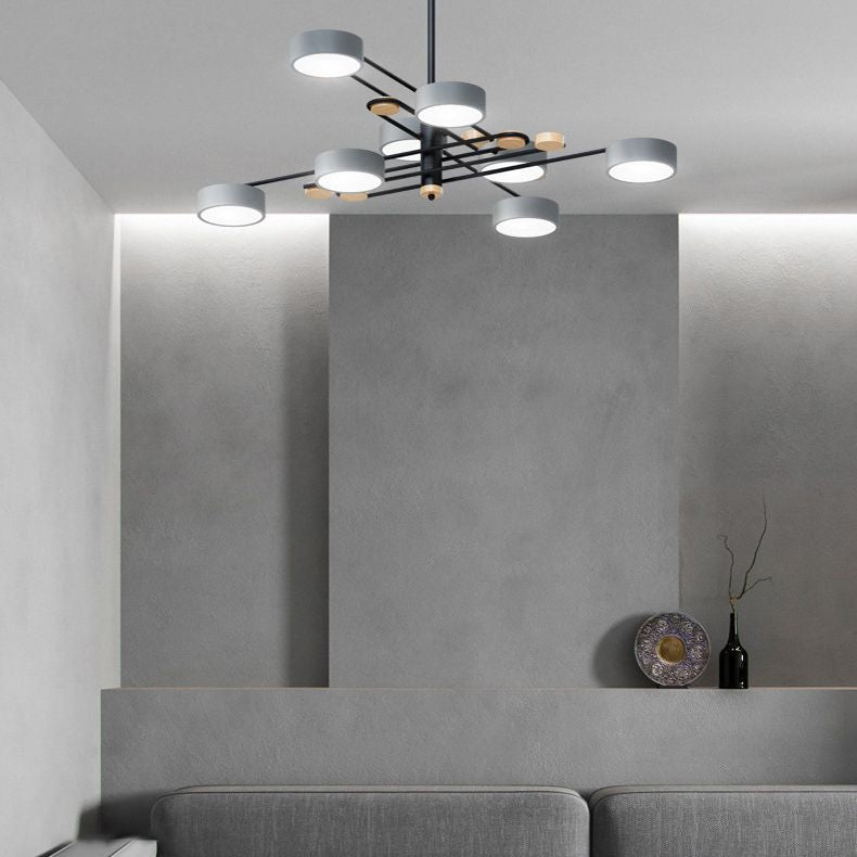 Nordic Starburst Chandelier Lighting Fixture Metal Living Room LED Ceiling Chandelier