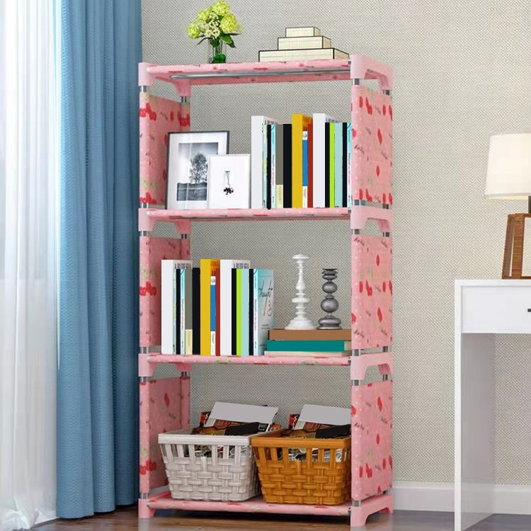 Modern Style Plastic Bookshelf Open Back Bookcase for Living Room