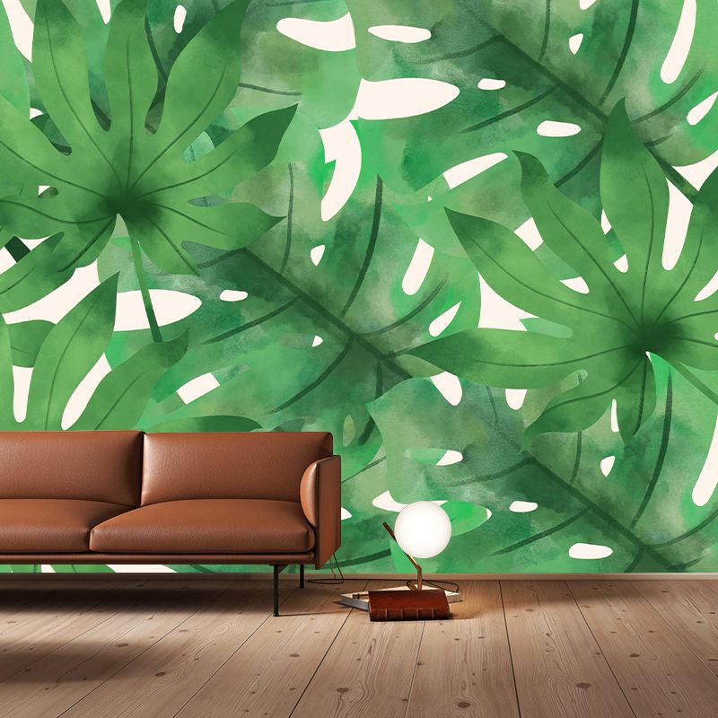 Mildew Resistant Tropical Plant Mural Wallpaper Decorative Wall Art for Decoration