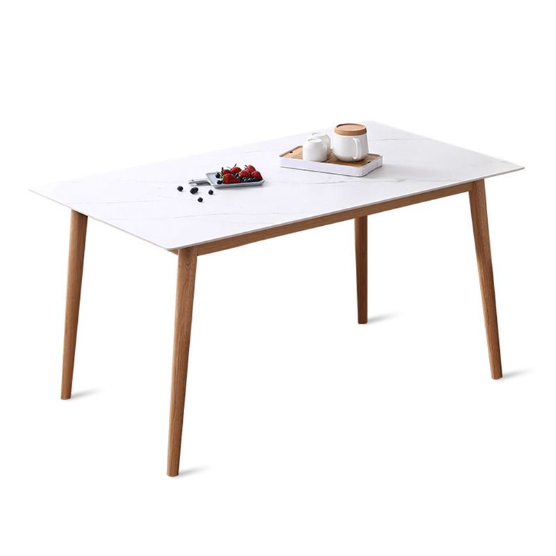 Rectangular Sintered Stone Dining Table Modern Furniture with 4 Legs for Office