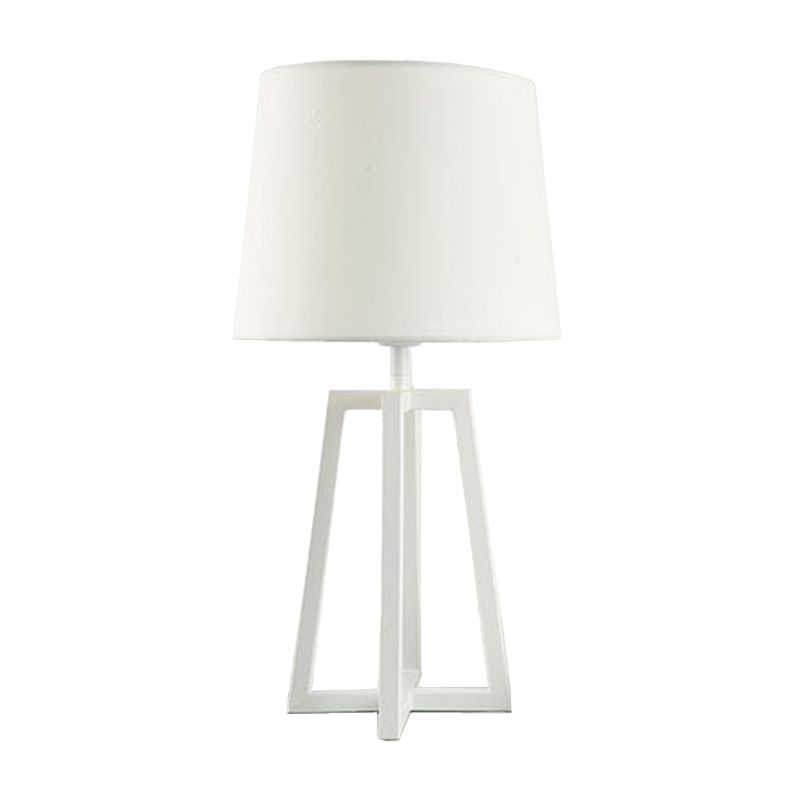 Taps toelopende schaduw Nachtlamp Noordelijke 1 kop Zwart/Wit Tafel Stand Licht met Trapezoid Stand