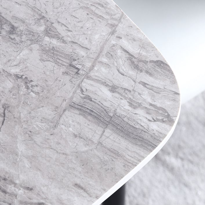 Sintered Stone Dining Table Luxury Style Pedestal Table for Dining Room