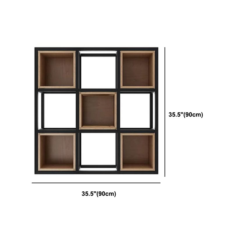 Industrial Style Bookcase Wall Mounted Bookshelf for Office and Study Room
