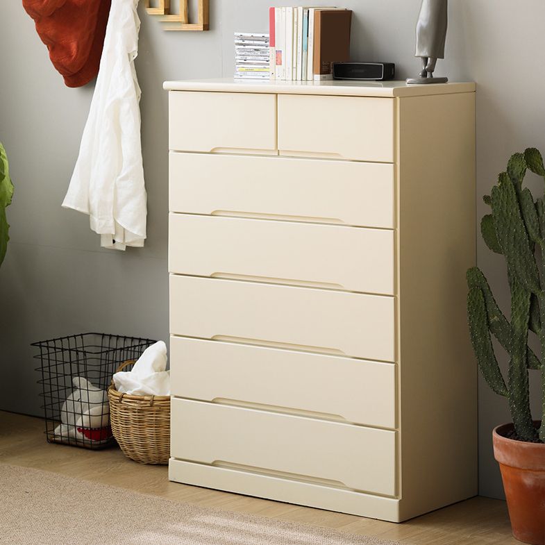 Modern Solid Wood Chest Bedside Storage Chest with Drawers and Doors