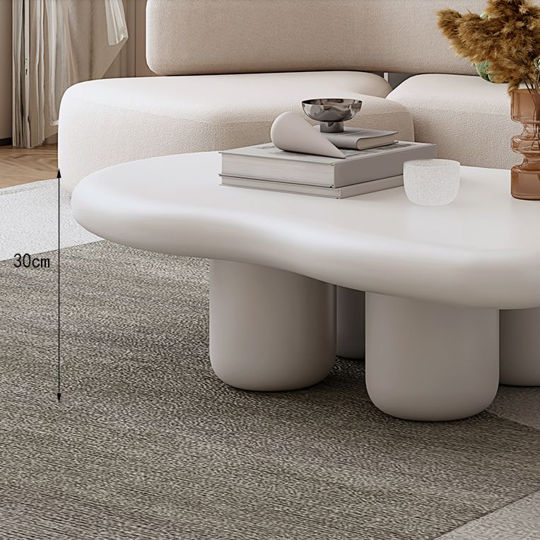 Scandinavian Free Form Coffee Table 3 Legs Wooden Cocktail Table for Living Room