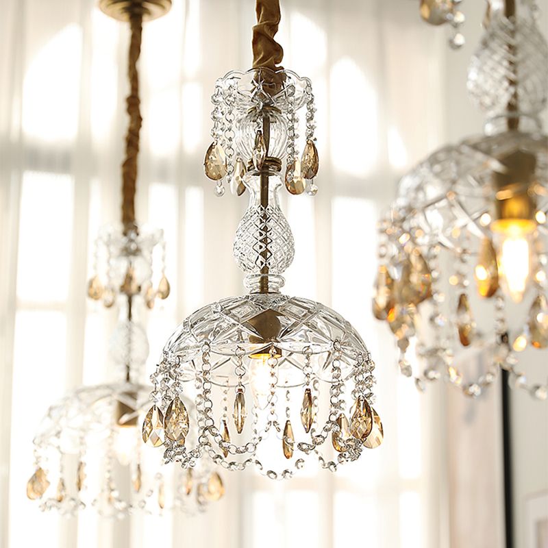 Topfabdeckung Schatten Hängende Beleuchtung moderner Stil Kristall 1 hängende Lampe für das Restaurant