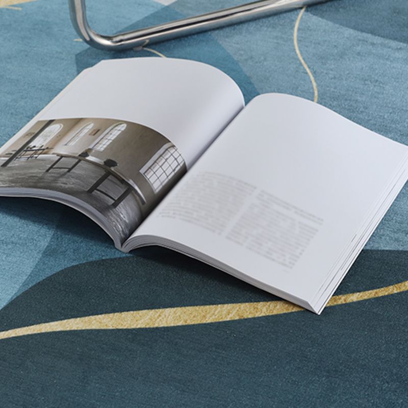 Black Modern Rug Blending Graphic Rug Non-Slip Backing Rug for Home Decoration