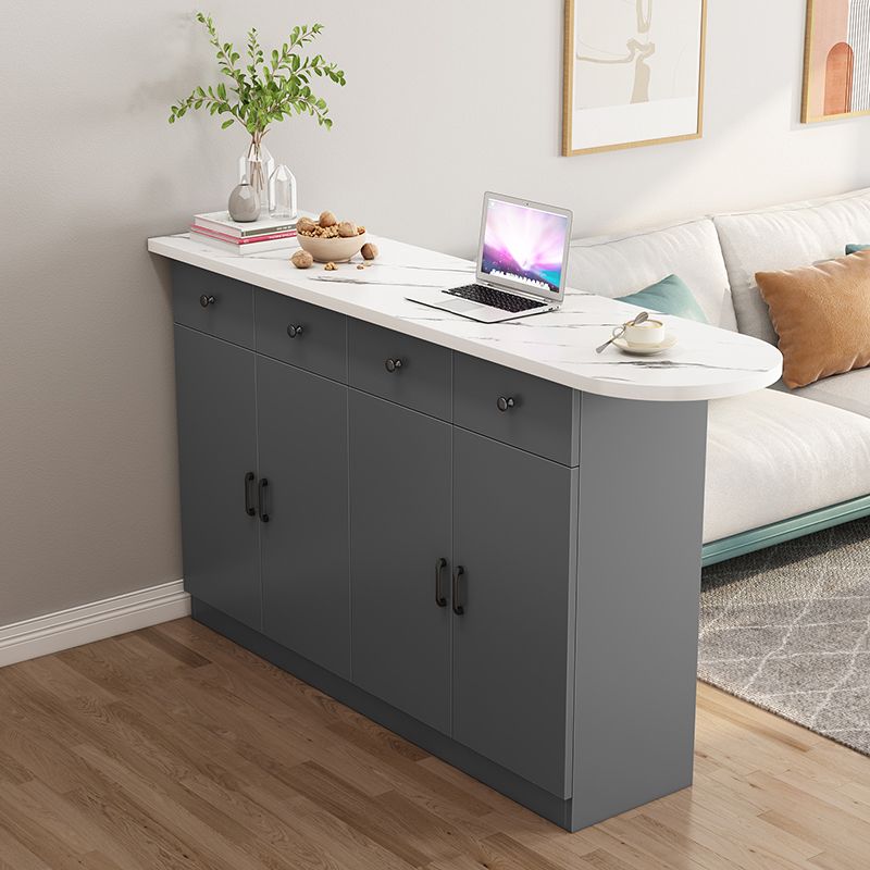 Specialty Contemporary Pub Table with Pedestal Manufactured Wood Bar Table