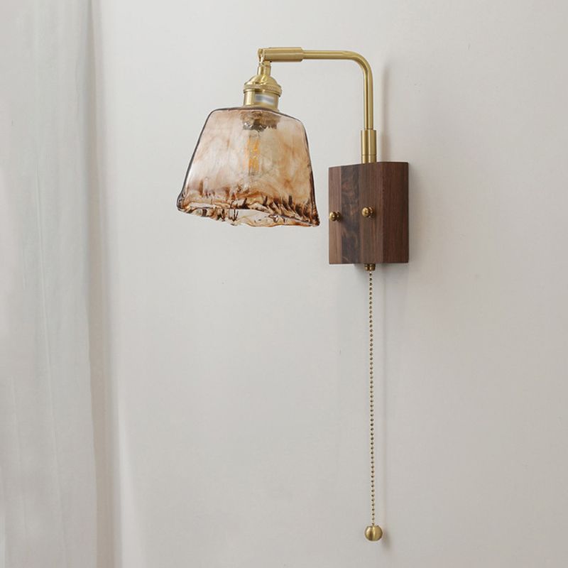 Minimalist Glass Shade Wall Light Fixture Industrial Wall Light Sconce for Bedroom