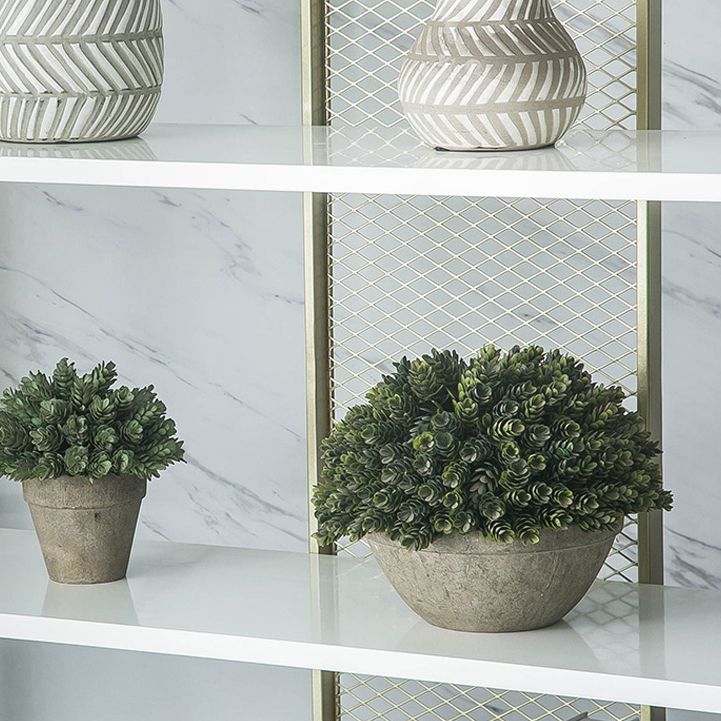 Modern Bookshelf Metal Open Shelf Bookcase with Shelves for Living Room