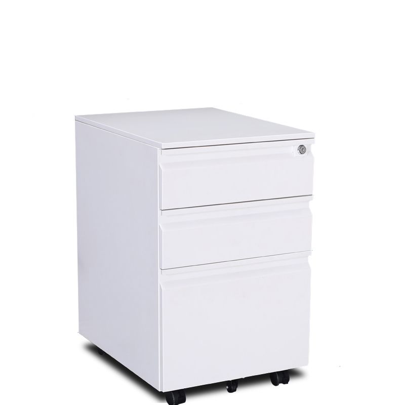 Contemporary Steel File Cabinet File Pedestal Filing Cabinet with Lock and Storage