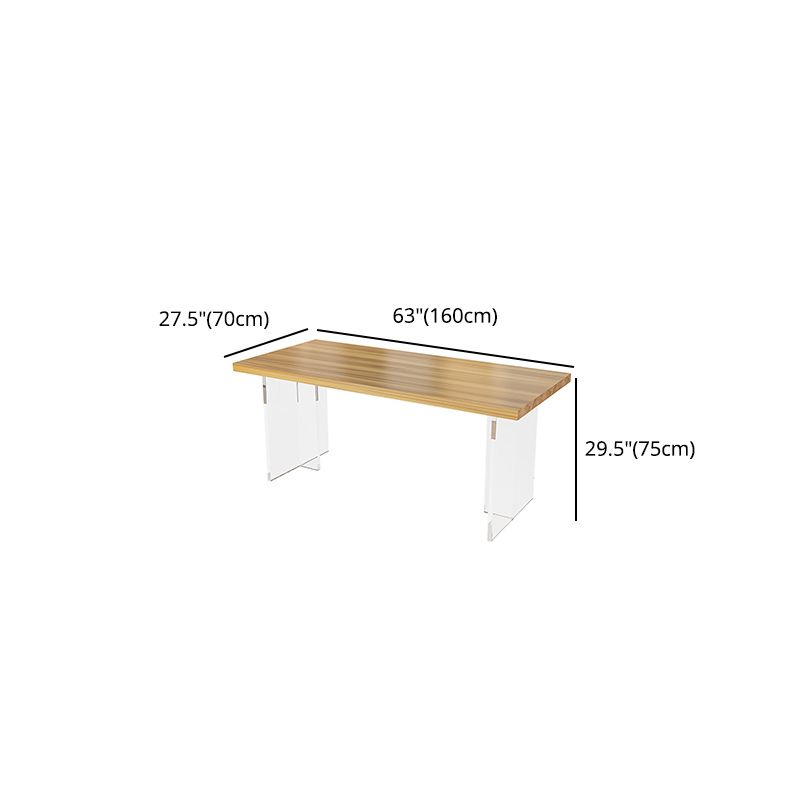 Modern 1/2 Pieces Dining Set Rectangle Pine Wood Dining Table for Dining Room