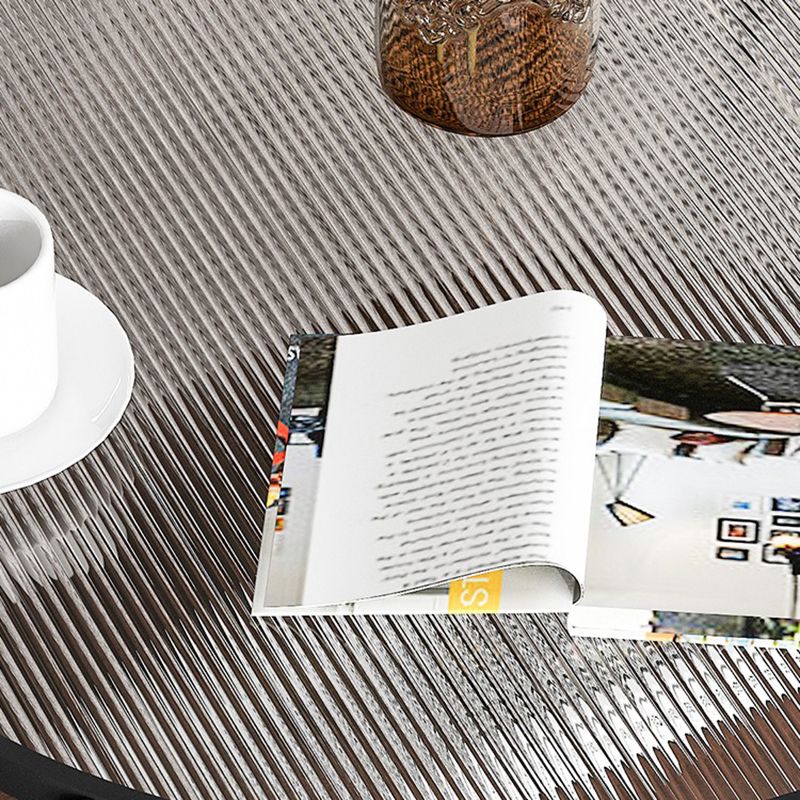 17.72" Tall Contemporary Style Coffee Cocktail Table Glass-Topped Coffee Table