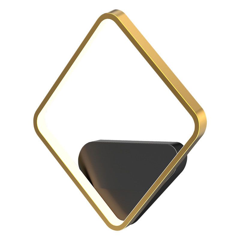 Modern Minimalist LED Wall Lamp Metal Geometric Wall Light with Acrylic Shade